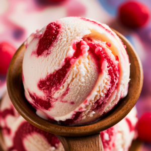 Raspberry Swirl Cottage Cheese Ice Cream