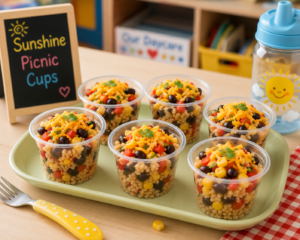Sunshine Picnic Cups featuring sweet corn