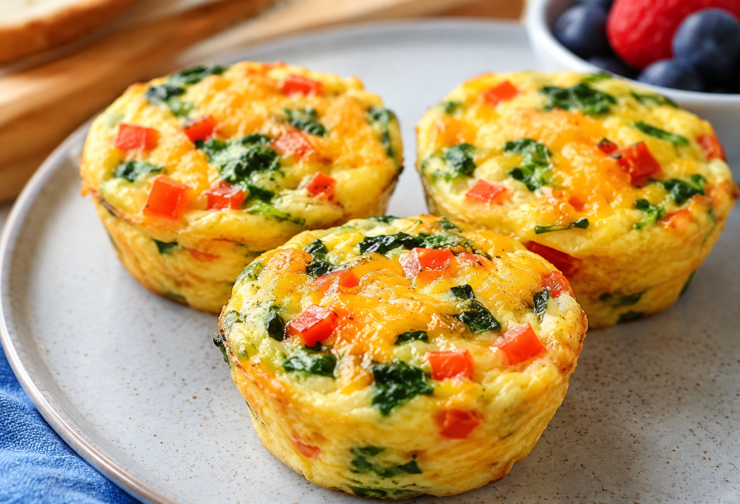 Veggie egg cupcakes