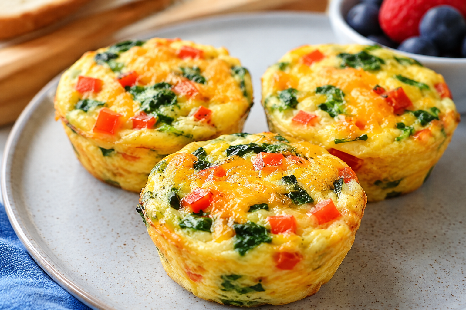 Veggie egg cupcakes