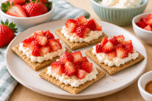 Strawberry & Ricotta Graham Squares